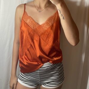 LACE SILK CAMI TOP